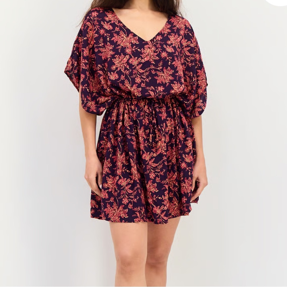 Lands' End Purple and Pink Floral Coverup